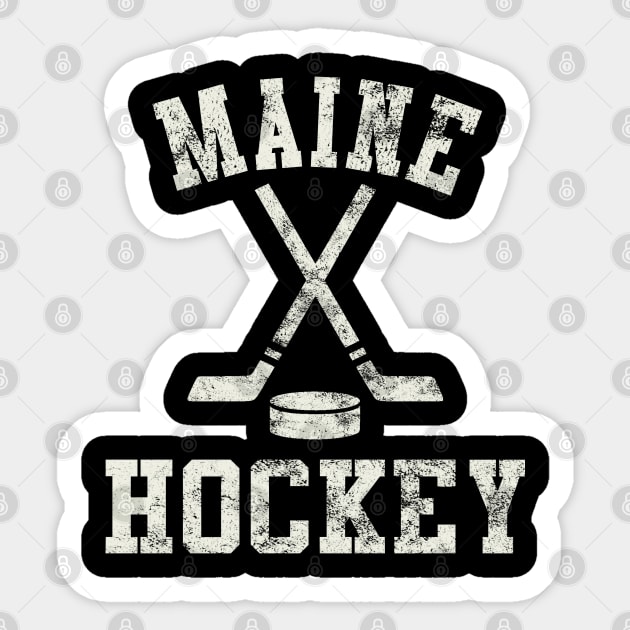 Vintage Maine Hockey Sticker by tropicalteesshop